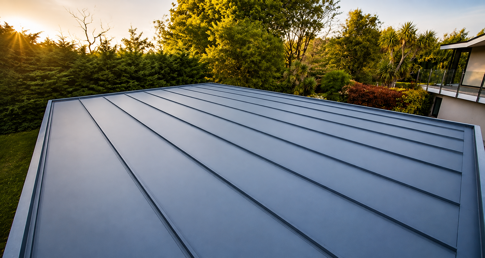 Solar-ready PVC flat roof on a garage in Avon Castle
